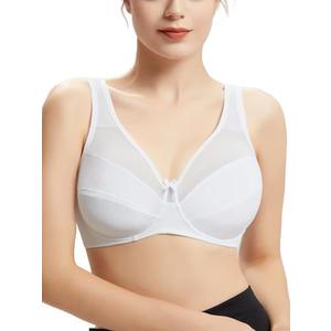 AILIVIN Underwire Minimizer Bras for Women Cross Back Full Coverage Plus Size Non Padded Bra,Lifting Bra for Heavy Breast Size 32G