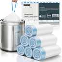 4 Gallon Drawstring Trash Bag | 240 Counts Bulk Pack | Leakproof Small Trash Bags | Unscented Small Garbage Bags | 15 Liter Mini Wastebasket can Liners for Bathroom Bedroom Office