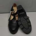 DADAWEN Women's Classic T-Strap Platform Mid-Heel Square Toe Oxfords Dress Shoes, 40