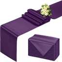 BDDC Purple Table Runner 12x108 Inch - 12 Pack Satin Table Runners, Smooth Table Runner for Party Wedding Banquets Birthday