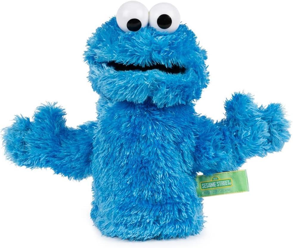 GUND Sesame Street Official Cookie Monster Muppet Plush Hand Puppet, Premium Plush Toy for Ages 1 & Up, Blue, 11