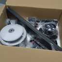 ZMISHIBO 52 Inch Ceiling Fan No Light with Remote Modern Black Ceiling Fan with Quiet Reversible DC Motor,6-Speeds 5 Blades, Indoor/Outdoor Ceiling Fans Without Light for Patios, Living Room, Garage