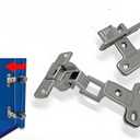 2 Piece 270 Degree Cabinet Door Hinge 270 Degree Folding Flat Hinge for Bathroom Cabinet Shoe Cabinet Wardrobe Door [Full Cover (3/4)