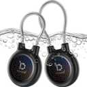 WhoseID Compatible with Apple Airtag Case Keychain Holder, IPX8 Waterproof Air Tags-2 Pack Cases Keychain Holder Easy Twist-Off Cap with Durable Matel Keyring for Luggage, Item Finder, Backpack, Kids