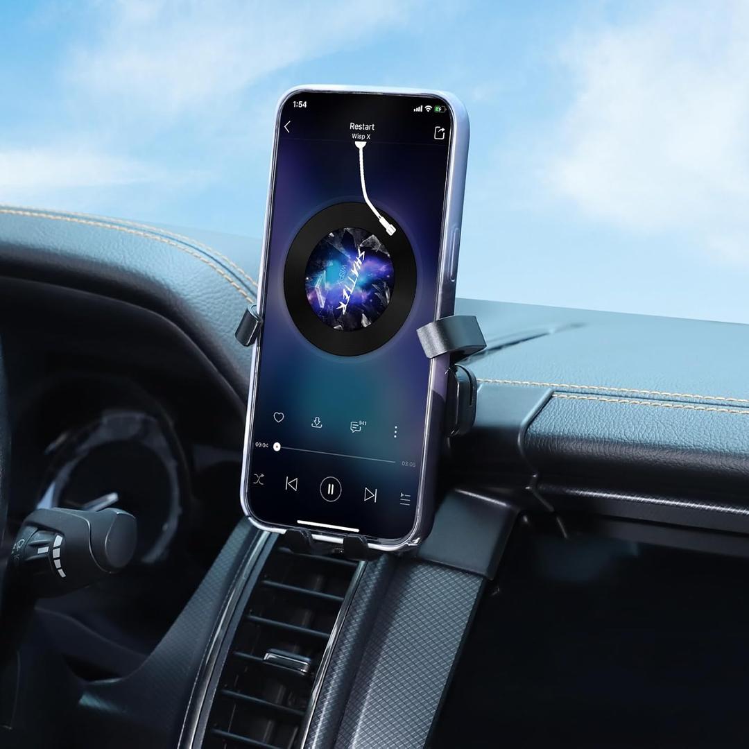 Aunginsy Phone Holder Compatible with Ford Ranger 2015-2022 Car Center Console Air Outlet Vent Upper Panel Mobile Phone Mount Dashboard Hands-Free Universal Cell Phones Navigation Bracket Accessories (Type-B(Left))