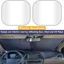 EcoNour Car Windshield Sun Shade Foldable | Front Windshield Shade for Sun, Heat and UV Rays | Sunshade for Car Front Window and Interior Sun Protection | Medium (31 * 28 inches)