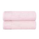 GLAMBURG 100% Cotton 2 Pack Oversized Bath Towel Set 28x55 Inches, Ultra Soft Highly Absorbant Compact Quickdry & Lightweight Large Bath Towels, Ideal for Gym Travel Camp Pool - Pink