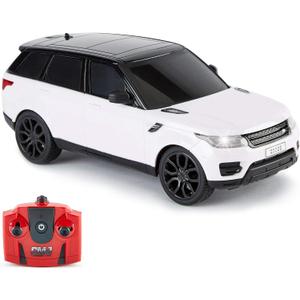 CMJ RC Cars: Range Rover - White - 1:24 Scale, Remote Control Radio SUV Vehicle, 2.4 Ghz, LED Headlights, Indoor-Outdoor Racing Toy, Licensed Model