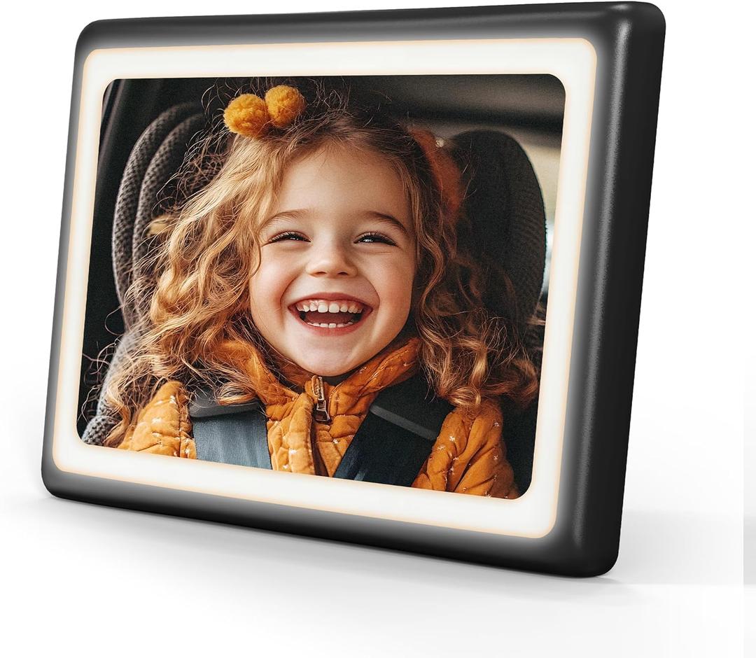 Baby Car Mirror With Light, Black, VS-BM200A