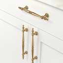 Shimeyao 10 Pack Champagne Bronze Cabinet Pulls 5"(128 mm) Hole Center Vintage Bronze Cabinet Pulls Handles Drawer Handles Closet for Kitchen Bathroom Drawer Dresser Pull Hardware Hole Center