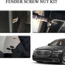2 x 10 Sets Fender Liner Clips Splash Shield Screw Nut Kit Compatible with Honda Acura BMW 90308-SB2-013 90114-SE0-000 (Black)