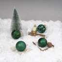 Christmas Ball Ornaments for Christmas Tree - Shatterproof Hanging Decorative Baubles Set for Xmas Tree (60mm/2.36", Dark Green)