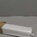 no Drill Cordless Roman Shades for Windows, 32" W  64" H - 100% Blackout - Linen - Mist White