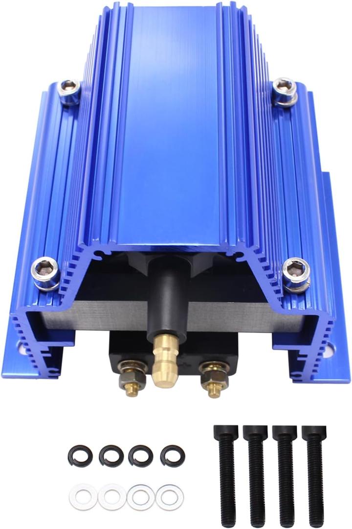 12V High Output Ignition Coil Ignition Systems E-Core Style coil 5000V Male HEI Connector Universal Fits for V8 Chevy, Ford, Olds, Pontiac, and Mopar