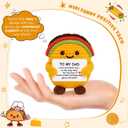 2 x JoycuFF Dad Birthday Gift from Daughter Son Wife Handmade Crochet Mini Taco Birthday Gifts for Dad Funny Gift Emotional Inspirational Taco Support Decor