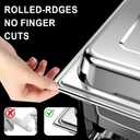 Chafing Dishes for Buffet 4 Pack, 11QT [Large Size and Sturdy] Stainless Steel Food Warmers for Parties Buffet [Silver Colors] Catering Supplies Buffet Display
