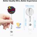 5 Pcs Funny Badge Reel Retractable Name Tag ID Clip Holder Nursing Student RN Pediatric Teacher Funny Office Work Accessories 5