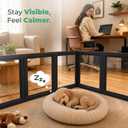 FXW AuraSpace Clear Acrylic Indoor Dog Playpen, 24" H, 12 Panels, Black