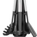 Joseph Joseph Elevate 5-piece Silicone Kitchen Utensils Carousel, BPA Free, Heat Resistant Non Stick Utensil Set, Weighted Stainless Steel Handles