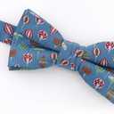 OCIA Holiday Pre-Tied Bowtie Christmas Halloween Festival Pattern Bow Tie for Men Boys (A Blue Green Red White)