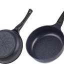 D&W Nonstick Skillets and Pans, Deane White - DW Cookeware - D&W - D and W, skillets, sauce pans, pots and more. (Black/Black, 9.5""), DWpnspts324