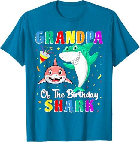 Grandpa Of The Shark Birthday Family Birthday Granddaughter T-Shirt, Size M