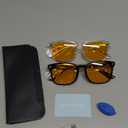 livho High Tech Blue Light Glasses - Advanced 99% Blue Light Blocking Computer Glasses - Anti Eyestrain & UV Glare Protection (*B1 Light Black+clear)