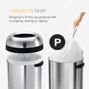 simplehuman Code P 200 Count, Dispenser Pack Custom Fit Liners, Drawstring Trash Bags, 50-60 Liter / 13-16 Gallon, White