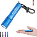 EverBrite Keychain LED Flashlight Mini Bright Key Ring Portable Pocket Torch for EDC, Party Favors, Night Reading, Camping, Power Outage, Emergency, AAA Battery Included, Blue