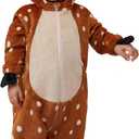 Spooktacular Creations Halloween Baby Animal Costume, Toddler Hooded Jumpsuit for Baby Halloween Dress Up Costume Party (Brown)