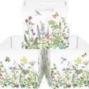 Clastyle Flowers Storage Cube Organizer Set Handle Closet Clothes Cube with Metal Frame Foldable Parents Organizer Storage Basket for Book Toy,Green,11.8x11.8x11.8 in