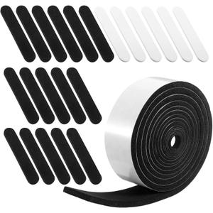 Outus 23 Pieces Hat Size Tape Reducer Mixed Size Hat Sizer Insert Foam Reducing Tape Roll Self Adhesive(White+Black)