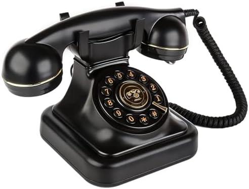 Sangyn Retro Landline Telephone Classic Rotary Design Old Fashioned Corded Desk Phone for Home and Office