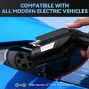 16 Amp Level 1/2 EV Charger, 110V-240V, with NEMA 6-20 Plug/5-15 Adapter | with 25ft Cable, Portable EV Charger, J1772 Charger Compatible with All EVs