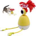 AFBKSS&BB Rechargeable Automatic Interactive with 360 Rotating Tumbler cat Toys, Touch Sensor and Silent Motor, Cat Toys for Indoor Cats