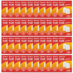 WORLD-BIO Toe Warmers Adhesive 10/20/30/40 Pairs - Long Lasting Safe Natural Odorless Air Activated Warmers Up to 8 Hours of Heat - Heated Insoles Toe Foot Warmers Keep Foot Warm in Chill Winter