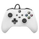 Kamylorus Wired Controller for X-BOX/PC, Hall Effect Joysticks&Triggers Gamepad with Turbo, 3.5mm Headphone Jack/Dual Vibration, Compatible with X-BOX One/S/X, X-BOX Series S/X, PC, IOS, Android Platforms(White, 7.2ft)