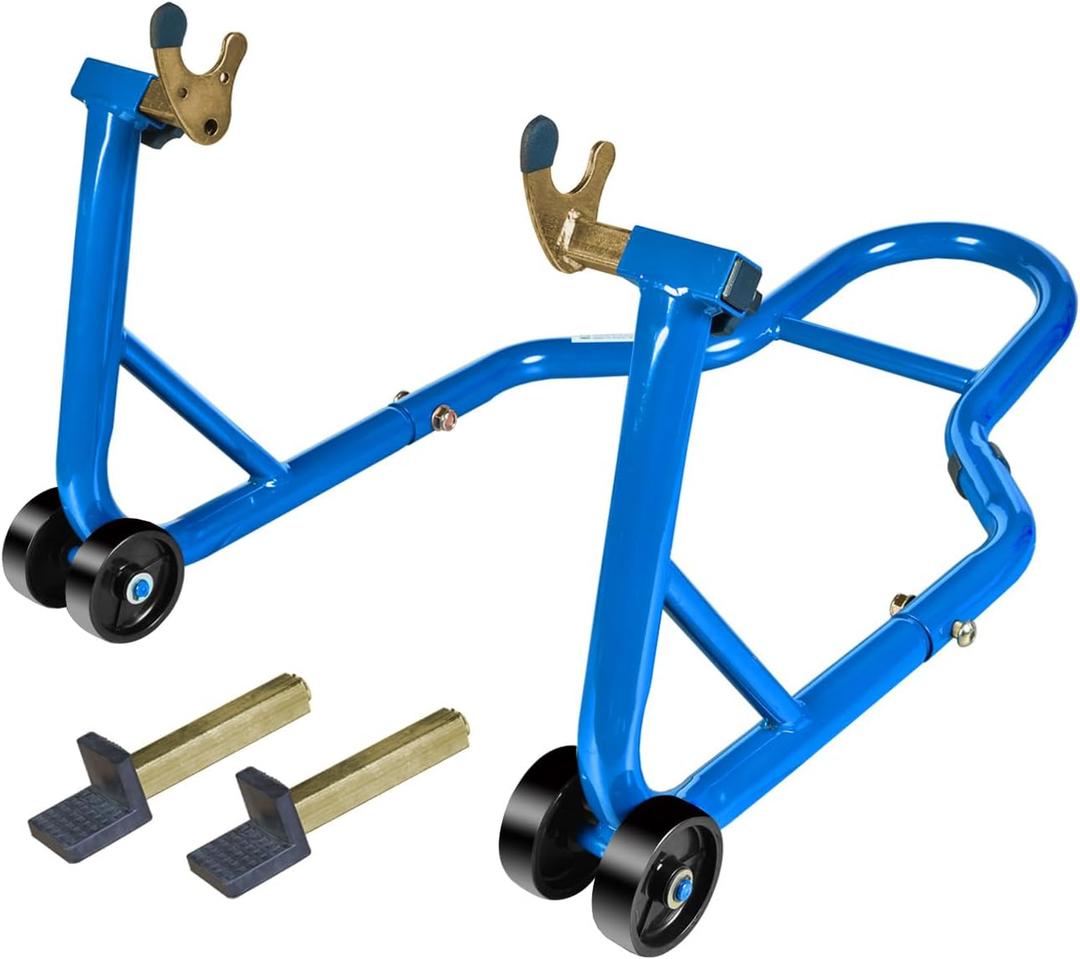 Jack Boss Motorcycle Stand Rear Combo Wheel Lift Stand, 500Lbs Capacity,Swingarm Spool Paddock Stand for Sport Bike,Fit for Yamaha, for Honda, Suitable for Kawasaki Light Blue