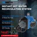 Watts Heat H2O Hot Water Recirculation System w/Programmable Timer, Instant Hot Water, , Pump, 2 Adapters, Sensor Valve, Mounting Screws, 2 Supply Lines, Easy DIY Install (0955805)