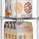 2 Pack Large Stackable Kitchen Pantry Organizers and Storage Drawers, Clear Acrylic Bathroom Under Sink organizers and storage,Plastic Storage Bins for Closet,Medicine Organization (2 Pack)