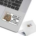 6Pcs God is Testing Me and I Have Not Studied Sticker - God is Testing Me and I Have Not Studied Bumper Stickers - 5"x3" Premium UV Printing  Vibrant & Long-Lasting Colors Opossum Stickers