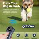 2-in-1 Dog Shock Collar & Dog Bark Collar - Smart Anti Barking Dog Training Collar with 5 Adjustable Sensitivity & 3300FT Remote for All Breeds IP67 Waterproof E-Collar