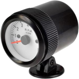 Car Motor Vehicle Black Face 2" 52mm Pointer Tacho Tachometer Gauge Meter LED Light