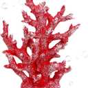 PINVNBY Aquarium Coral Decorations Artificial Coral Reef Decor Resin Fish Tank Plants Ornament Fish Tank Accessories for Aquarium Landscape (Red) (Style 1-red)