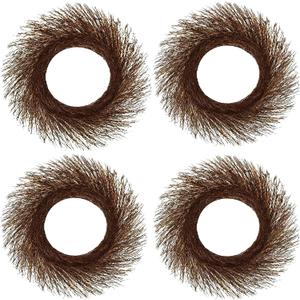 22 Inch Sunburst Twig Grape Vine Wreath Base - 4 Pack Large Natural Plain Rattan Grapevine Wreaths Form for Crafts - Rustic Brown Branch for Front Door Boho Decorating