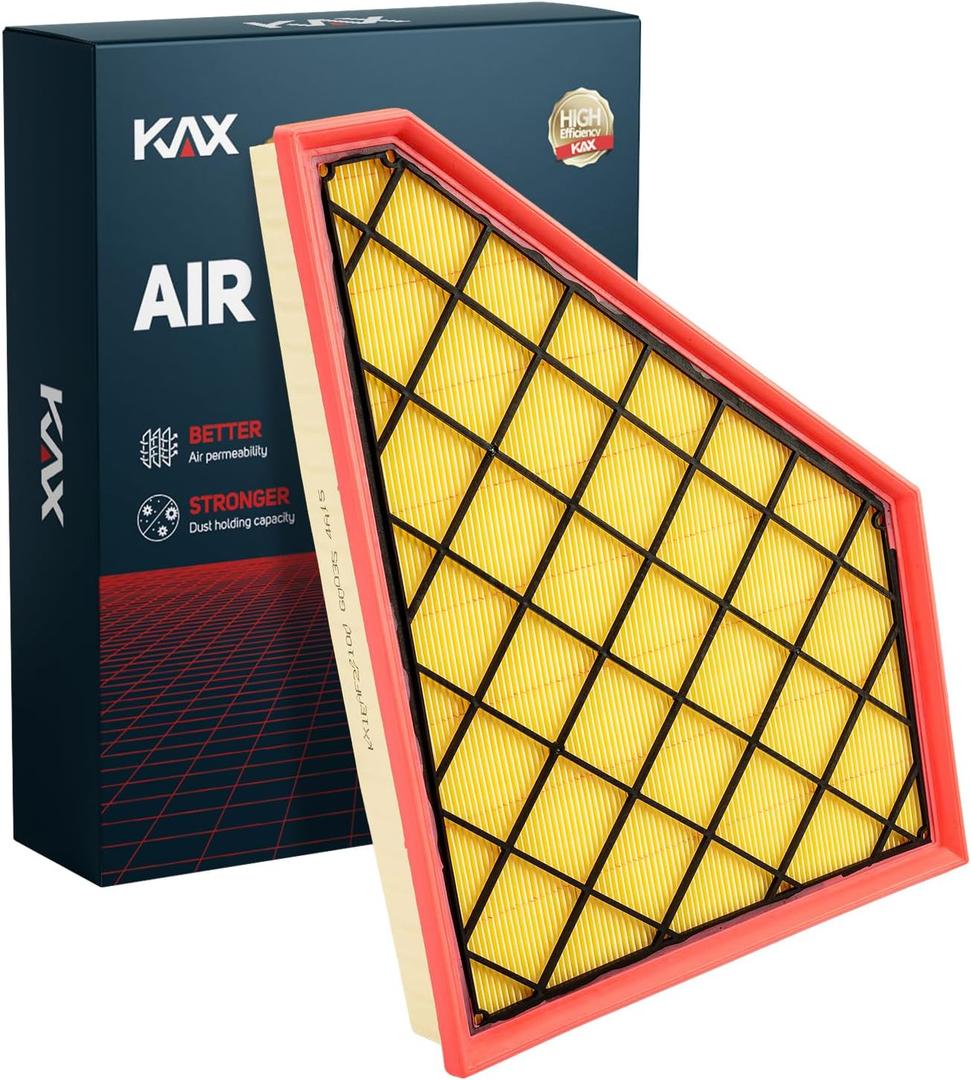 KAX Engine Air Filter, CA12166 Replacement for Traverse 2018-2023, Blazer 2019-2023, Acadia 2017-2023, XT5 2017-2024, XT6 2020-2024, Enclave, Advanced Air Filter Media, Increased Acceleration