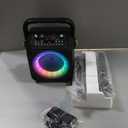 Karaoke Machine, Portable Bluetooth Speaker with 2 Wireless Microphones for Adults & Kids with Lights, Karaoke Microphone with PA System Supports USB/TF/FM/AUX for Home Party Home System Packages (Black)