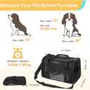 Discala Cat Dog Carrier Pet Carrier for Small Medium Cats Puppies Dog Carriers for Small Dogs Collapsible Soft Sided Cat Travel Carrier - Black 21 * 13 * 13