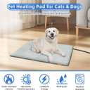 Pet Heating Pad for Cats Dogs Electric Heated Bed Waterproof Warming Mat Indoor Outdoor Chew Resistant Cord Adjustable 5 Timer and 6 Level Temperature for Pets Puppy Animals-Small-35.4x23.6in