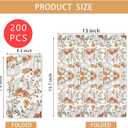 200 PCS Thanksgiving Pumpkin Napkins - 3 Ply Heavy Duty Fall Pumpkin Paper Napkins - Thanksgiving Disposable Hand Towels Napkins for Friendsgiving Table Decor Party Supplies